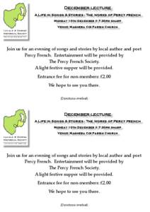 Percy French Flier (for November Meeting)