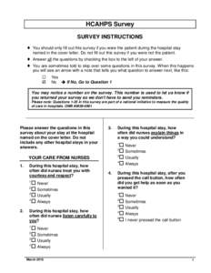 CAHPS 2.0 Adult Core Questionnaire