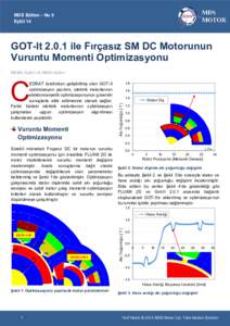 MDS Bülten - No 9 Eylül 14 GOT-Itile Fırçasız SM DC Motorunun Vuruntu Momenti Optimizasyonu Melike Aydın ve Metin Aydın