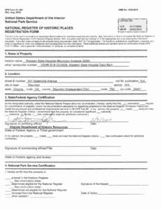 NATIONAL REGISTER FORMS TEMPLATE