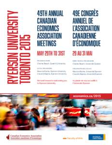 Ryerson university Toronto 2015 49th Annual Canadian Economics