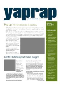 yaprap youth issues & youth work February March[removed]Pay up! No more lip service to equal pay