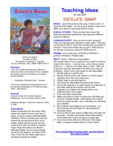 Teaching Ideas to use with ESTELA’S SWAP MUSIC: Learn the words to the song, “Cielito Lindo,” in Spanish and English. It’s the song in Estela’s music box!