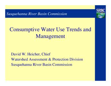 Consumptive Use as a Percentage of Susquehanna River Historic Low Flow[removed]mgd)