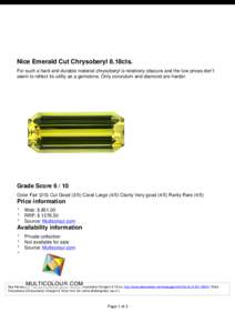 Beryllium minerals / Crystallography / Chrysoberyl / Mineralogy / Pleochroism / Vanadium / Sri Lanka / Balangoda / Chemistry / Gemstones / Matter