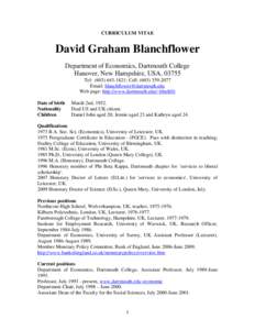 David Blanchflower / New Statesman / Universities in the United Kingdom / Late-2000s recession / Andrew Oswald / Recessions / Economics / Economic history
