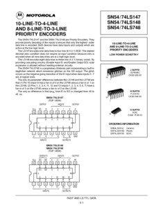 SN54/74LS147 SN54/74LS148 SN54/74LS748