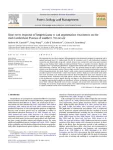 Forest Ecology and Management[removed]–247  Contents lists available at SciVerse ScienceDirect Forest Ecology and Management journal homepage: www.elsevier.com/locate/foreco