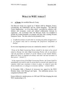 Outline for briefings on WEU Today