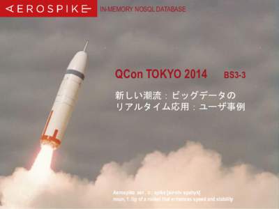 IN-MEMORY NOSQL DATABASE  QCon TOKYO 2014 BS3-3