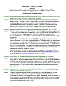 FREQUENTLY ASKED QUESTIONS about the Electric Vehicle Infrastructure Rebate Program run by the State of Illinois and