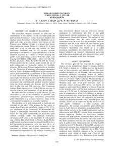 British Journal of Rheumatology 1997;36:560–572 DISEASE-MODIFYING DRUGS SERIES EDITOR: T. PULLAR