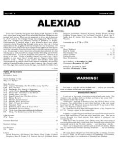 Vol. 4 No . 6  Decemb er 2005 ALEXIAD ( !7+=3!) )