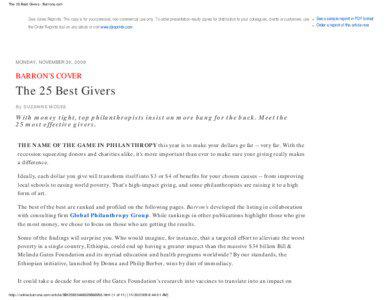 The 25 Best Givers - Barrons.com