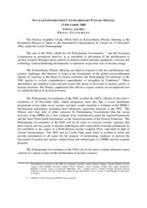 Nuclear program of North Korea / Weapons of mass destruction / Nuclear Suppliers Group / North Korea and weapons of mass destruction / Agreed Framework / U.S.–India Civil Nuclear Agreement / Nuclear Non-Proliferation Treaty / Nuclear proliferation / International relations / Nuclear weapons