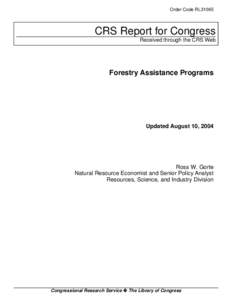 Forestry Assistance Programs