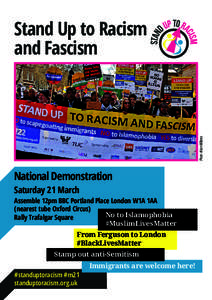 Photo: Kelvin Williams  Stand Up to Racism and Fascism  National Demonstration