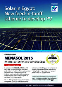 Researched & produced by: ©SolarReserve  Solar in Egypt: