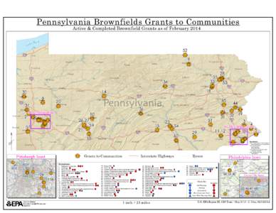 Pennsylvania Brownfields Grants to Communities - Active and Completed Brownfield Grants as of February 2014