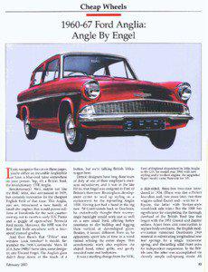 Cheap Wheels[removed]Ford Anglia: Angle By Engel