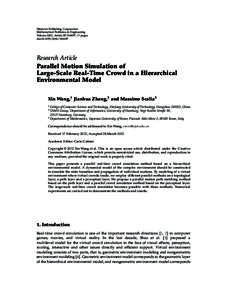 Parallel Motion Simulation of  Large-Scale Real-Time Crowd in a Hierarchical  Environmental Model