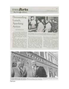 North Carolina / Activism / Greensboro sit-ins / North Carolina Agricultural and Technical State University / February One: The Story of the Greensboro Four / Greensboro /  North Carolina / Ezell A. Blair /  Jr. / Sit-in / F. W. Woolworth Company / Woolworth / Civil disobedience / United States