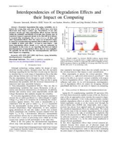 IEEE DESIGN & TEST  1 Interdependencies of Degradation Effects and their Impact on Computing