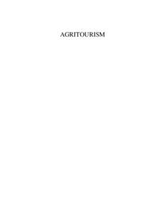 AGRITOURISM  ENTERTAINMENT FARMING AND AGRI-TOURISM BUSINESS MANAGEMENT GUIDE