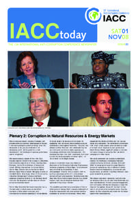 IACCtoday  SAT01 NOV08  THE 13th INTERNATIONAL ANTI-CORRUPTION CONFERENCE NEWSPAPER