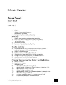 Alberta Finance Annual Report[removed]CONTENTS  3