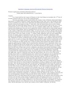 Southern Campaign American Revolution Pension Statements Pension Application of William Hutchison R5457 Transcribed and annotated by C. Leon Harris Virginia At a Court held for the County of Monroe at the Court House on 