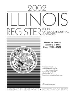 Volume 26, Issue 49 December 6, 2002 Pages 17,321 – 17472 TABLE OF CONTENTS December 06, 2002 Volume 26, Issue 49