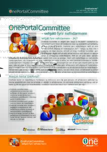OnePortal Committee  OneSystems® sími:  | fax: www.onesystems.is | 