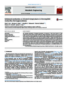 Metabolic Engineering[removed]–8  Contents lists available at ScienceDirect Metabolic Engineering journal homepage: www.elsevier.com/locate/ymben