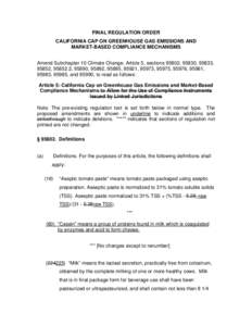 Microsoft Word - Cap and Trade Final Regulation Order.docx