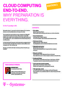 cloud computing end-to-end. WHY PREPARATION IS EVERYTHING.  edition 3