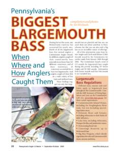 Pennsylvania’s  BIGGEST LARGEMOUTH BASS compilation and photos