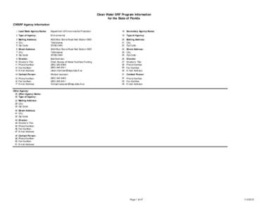 Clean Water NIMS Data Report