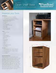 Eco Office  Open Shelf Base Free Plans to build an Open Shelf Base  Materials and Tools: