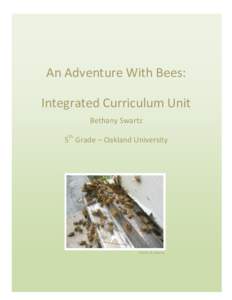    An Adventure With Bees:  Integrated Curriculum Unit  Bethany Swartz  5th Grade – Oakland University 