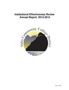 Institutional Effectiveness Review Annual Report: [removed]Page 1 of 50  Table of Contents