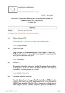 EUROPEAN COMMISSION  HEALTH & CONSUMERS DIRECTORATE-GENERAL SANCO E[removed]