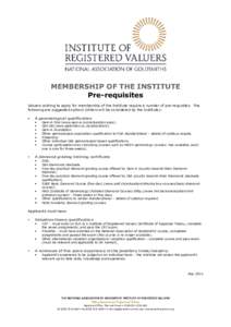 Microsoft Word - IRV Membership Pre-requisites - Suggestions.doc