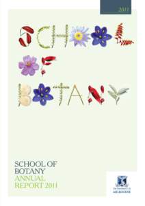 2011  SCHOOL OF BOTANY ANNUAL REPORT 2011