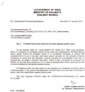/ GOVERNMENT OF INDIA MINISTRY OF RAILWAYS (RAILWAY BOARD)  The General Manager (P),