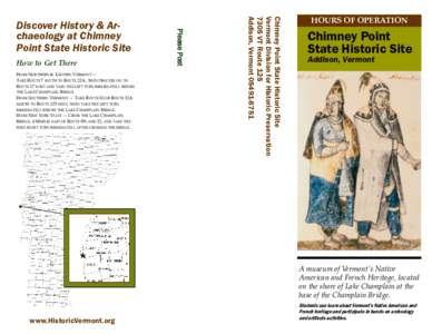 Hunting / Sealing / Vermont State Historic Sites / Chimney Point /  Vermont / Lake Champlain / Atlatl / Champlain Bridge / Crown Point /  New York / Champlain / Vermont / Geography of the United States / Geography of New York