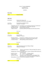 THE 16TH ADAS WORKSHOP 6-8 October 2011 Auburn University AGENDA Wed. 5 Oct