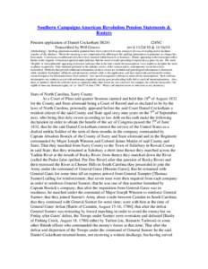 North Carolina / Battle of Fishing Creek / Cockerham / Thomas Sumter / Yadkin River / Battle of Camden / Griffith Rutherford / Geography of North Carolina / South Carolina in the American Revolution / United States