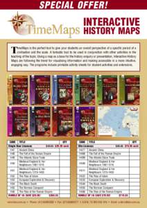 SPECIAL OFFER!  INTERACTIVE T  HISTORY MAPS