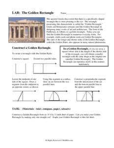 Euclidean geometry / Golden ratio / Elementary geometry / Irrational numbers / Mathematical constants / Golden rectangle / Rectangle / Kepler triangle / Largest empty rectangle / Geometry / Quadrilaterals / Numbers